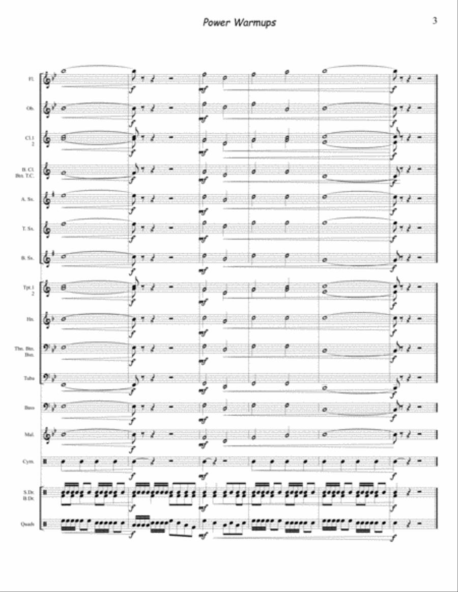 Power Warmups Marching Band scores gallery preview page 4