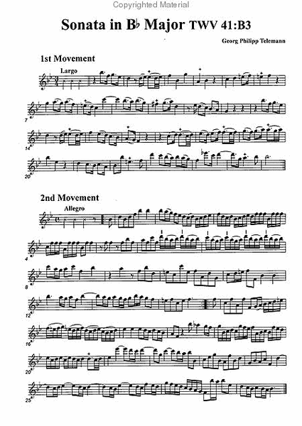 Sonata in B-flat Major, TWV41:B3