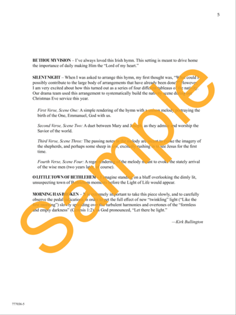 Thy Presence, My Light Piano Solo scores gallery preview page 6
