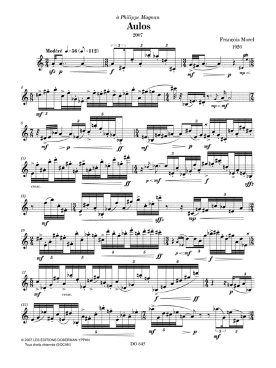 Aulos Oboe Solo scores gallery preview page 4