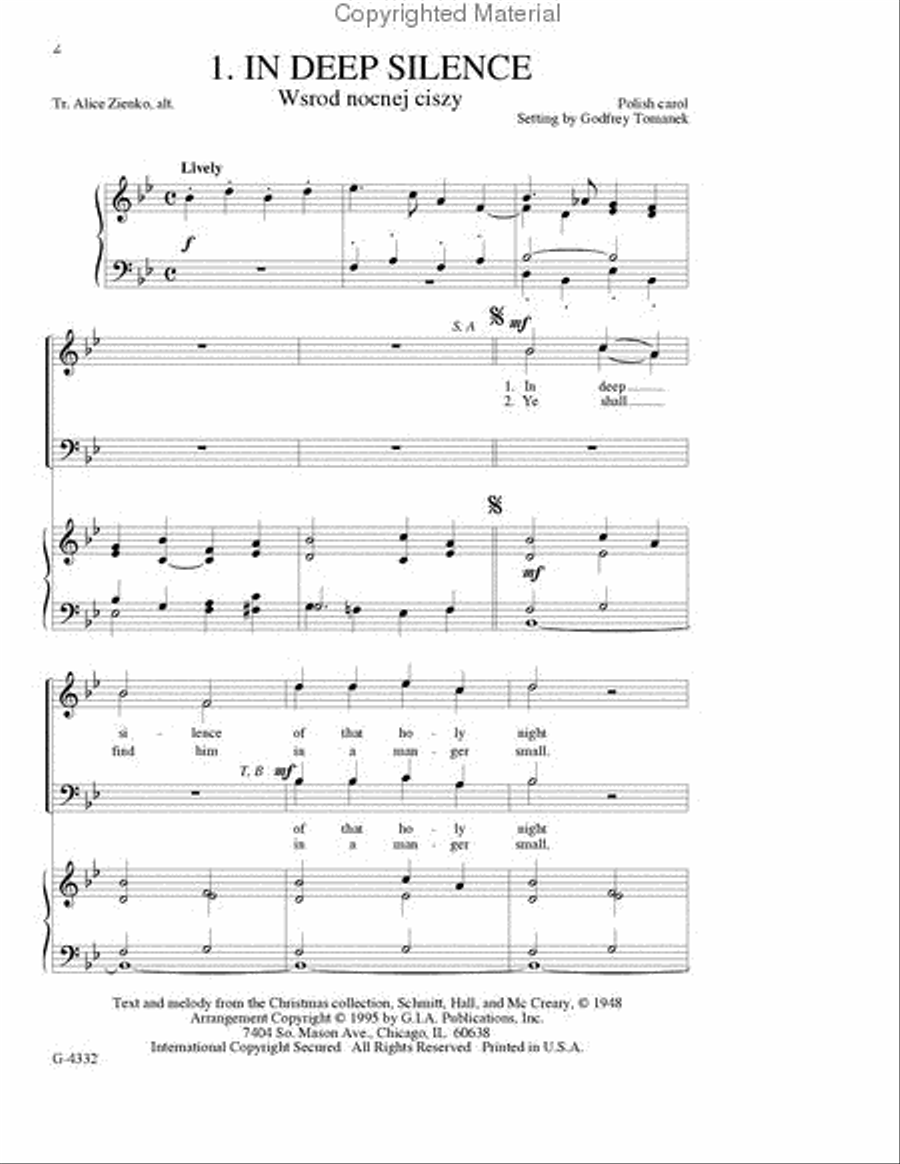 Two Polish Carols Two Polish Carols 4-Part scores gallery preview page 2