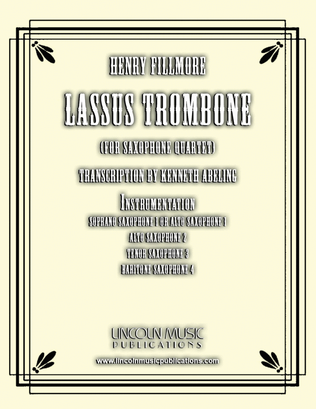 Book cover for Lassus Trombone (for Saxophone Quartet SATB or AATB)