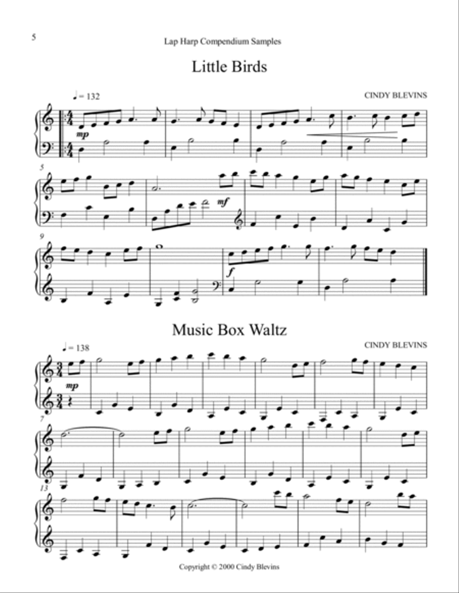 Lap Harp Compendium, 56 original solos for your Lap Harp Lap Harp scores gallery preview page 6
