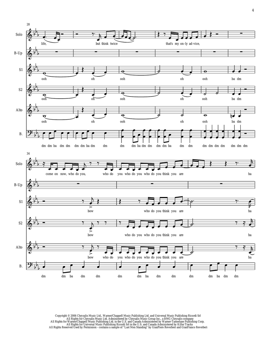 Crazy Crazy A Cappella scores gallery preview page 4