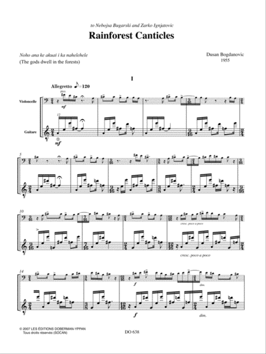 Rainforest canticles Rainforest canticles Cello scores gallery preview page 2