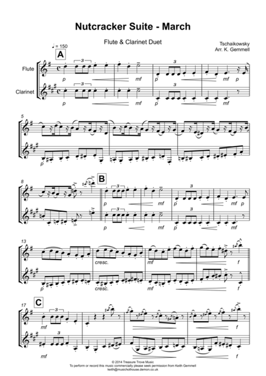 Nutcracker Suite - March: Flute & Clarinet Duet image number null