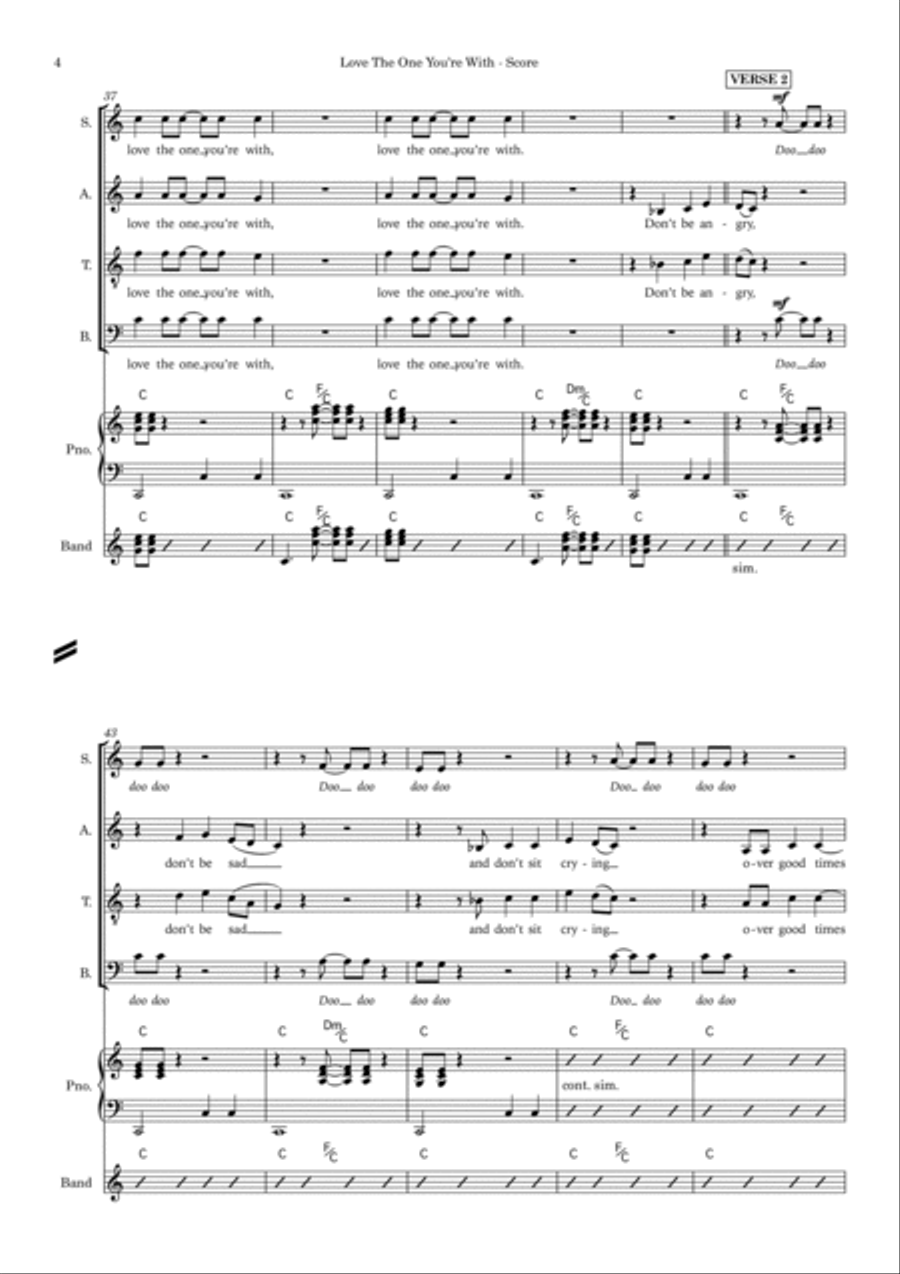 Love The One You're With 4-Part scores gallery preview page 6