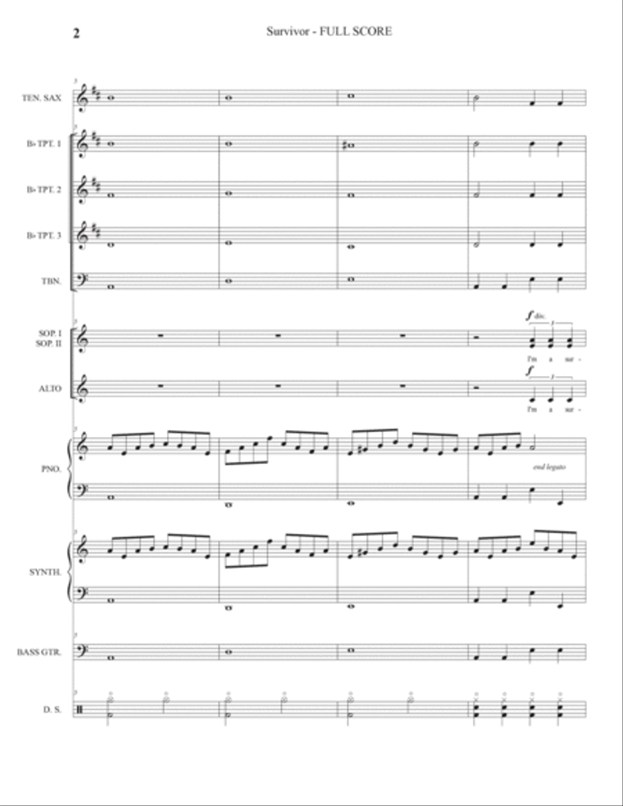 Survivor Tenor Saxophone scores gallery preview page 5