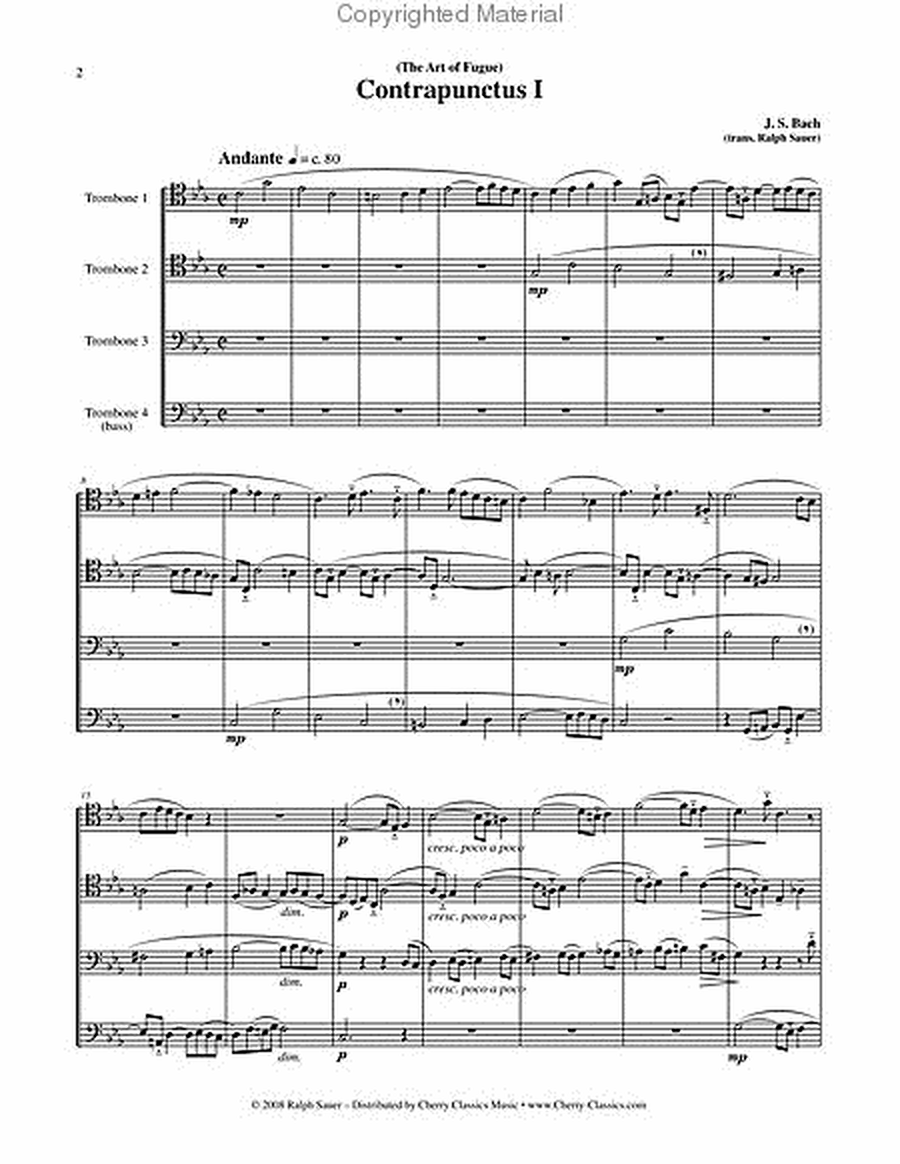 Art of Fugue, BWV 1080 Volume 1, Fugues 1-5