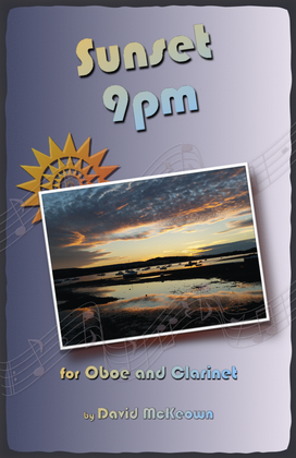 Book cover for Sunset 9pm, for Oboe and Clarinet Duet