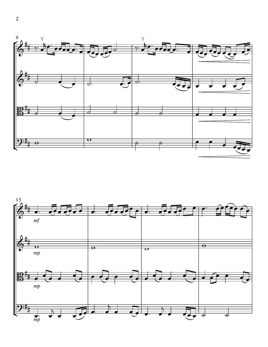 So High String Quartet scores gallery preview page 2
