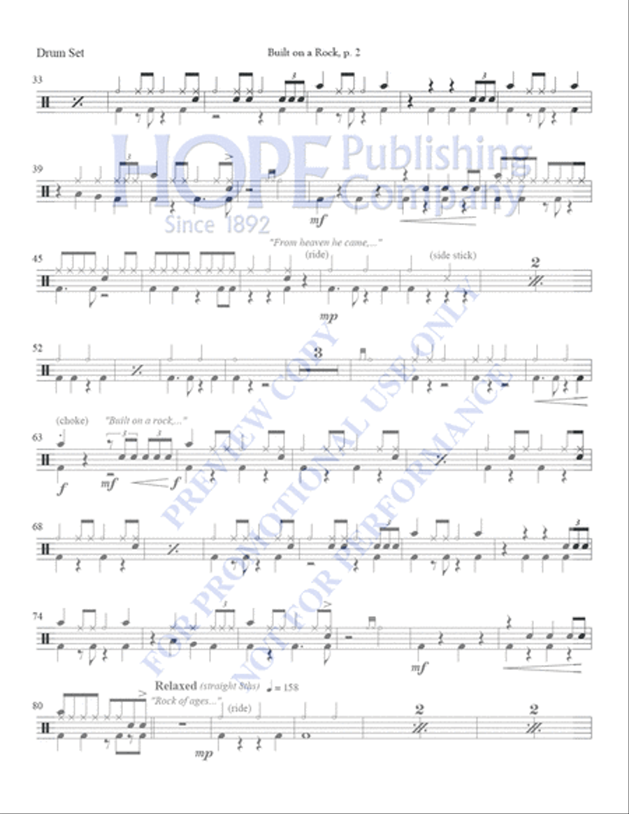 Built on a Rock 4-Part scores gallery preview page 12