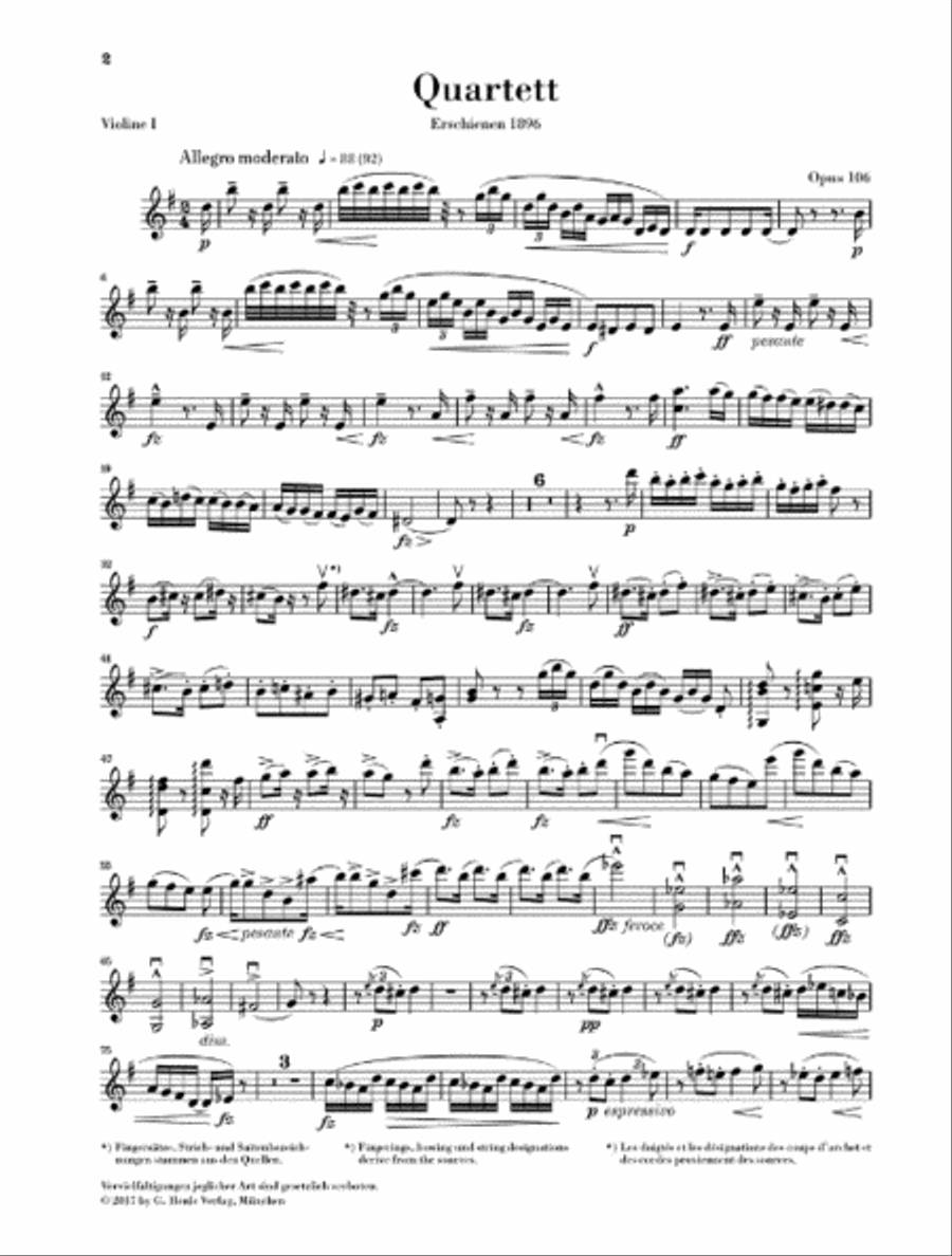 String Quartet G Major Op. 106 B 192 String Quartet scores gallery preview page 2
