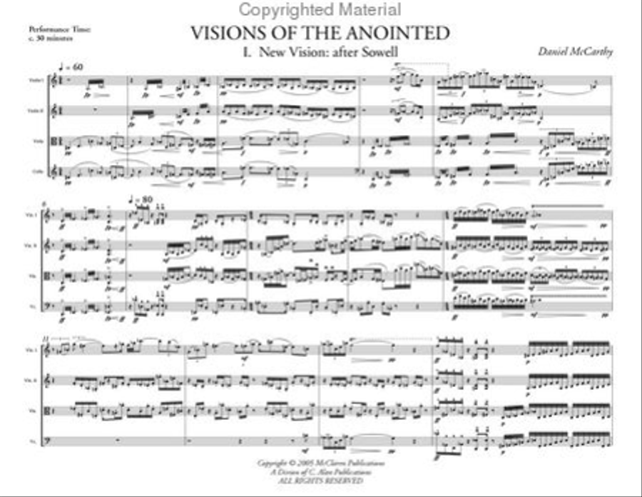 Visions of the Anointed String Quartet scores gallery preview page 2