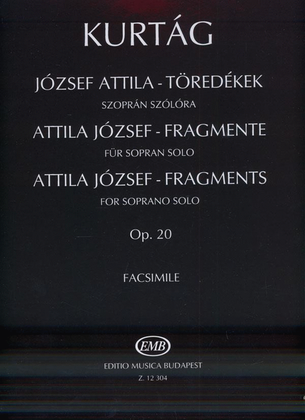 Fragments für Sopran solo op. 20