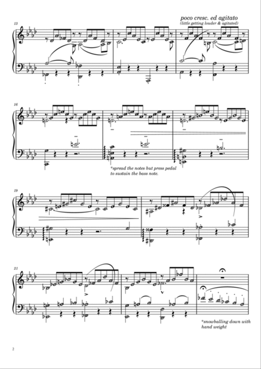 Liebestraum No. 3 in A flat major with note names & meanings - Self Learning Series Piano Method scores gallery preview page 2