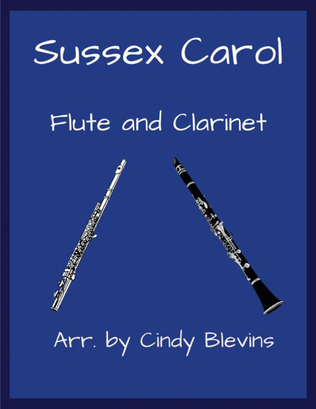 Book cover for Sussex Carol, for Flute and Clarinet