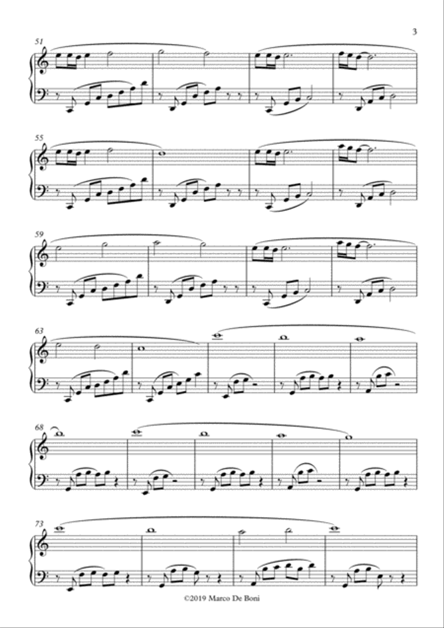 Relaxing Ambient Music (Easy Piano) Easy Piano scores gallery preview page 3