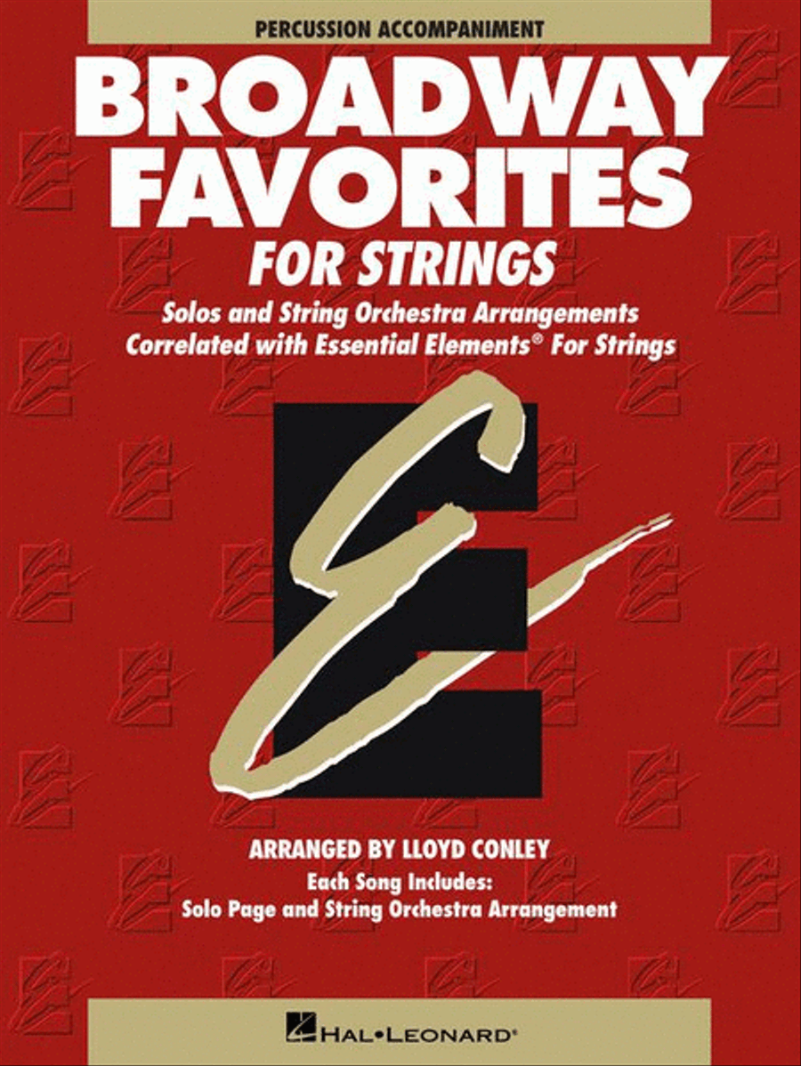 Essential Elements Broadway Favorites for Strings – Percussion Accompaniment image number null