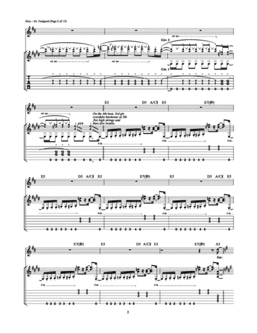 Dr. Feelgood Electric Guitar scores gallery preview page 2