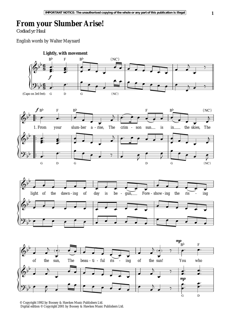 From Your Slumber Arise! From Your Slumber Arise! Piano, Vocal scores gallery preview page 1