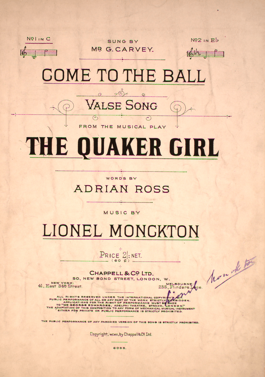 Come to the Ball. Valse Song