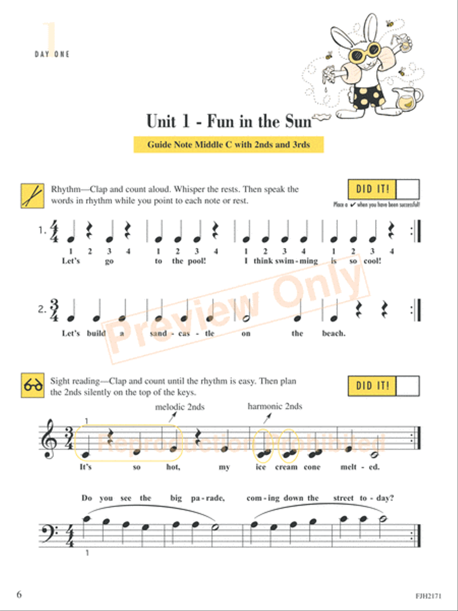 Sight Reading & Rhythm Every Day, Let's Get Started Book B Piano Method scores gallery preview page 4