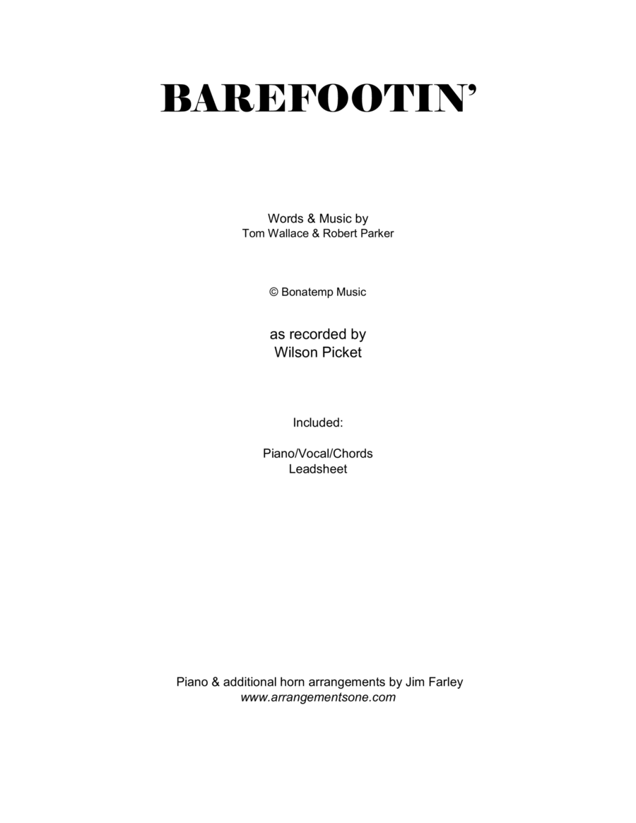 Barefootin' Voice scores gallery preview page 1