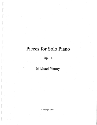 4 Pieces for Piano, op. 11