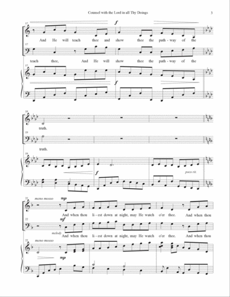 Counsel with the Lord in All Thy Doings - Duet Piano scores gallery preview page 4