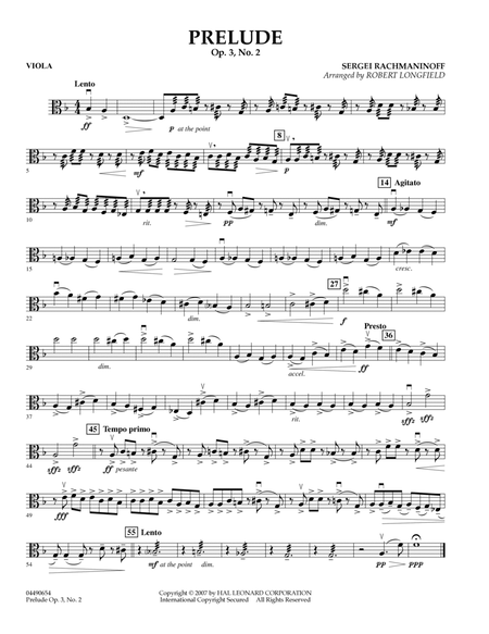 Prelude Op.3, No. 2 - Viola