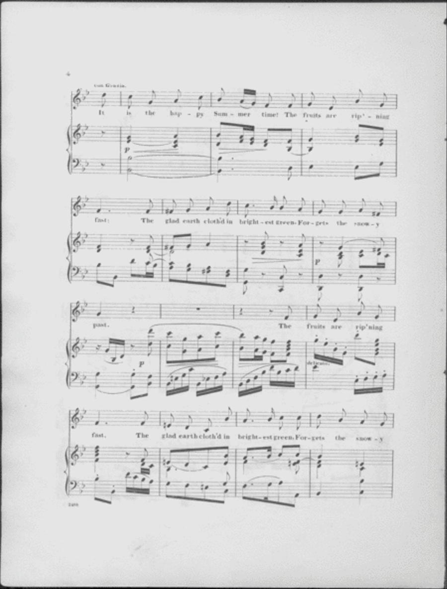 It Is The Happy Summer Time. Canzonet Voice scores gallery preview page 3