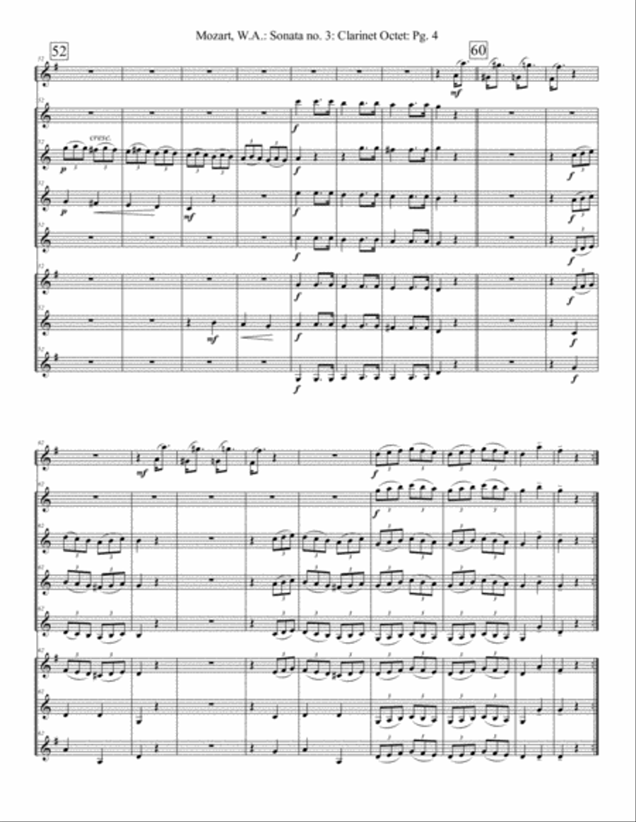 Sonata no. 3 Woodwind Ensemble scores gallery preview page 4