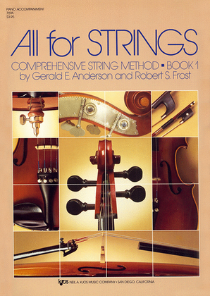 Book cover for All For Strings Book 1 - Piano