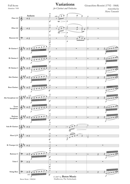 Variations for Clarinet