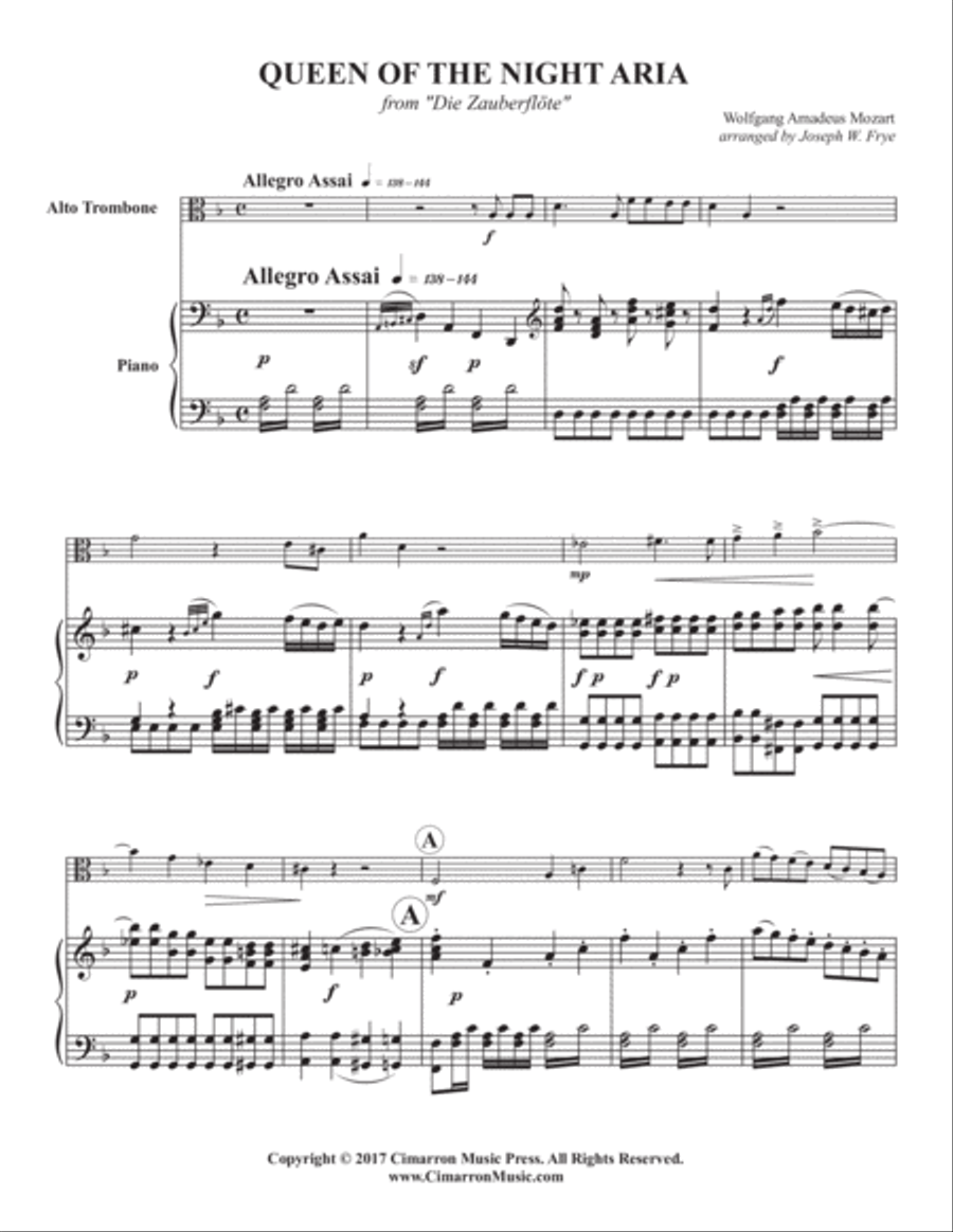 Queen of the Nigh Aria Piano Accompaniment scores gallery preview page 2