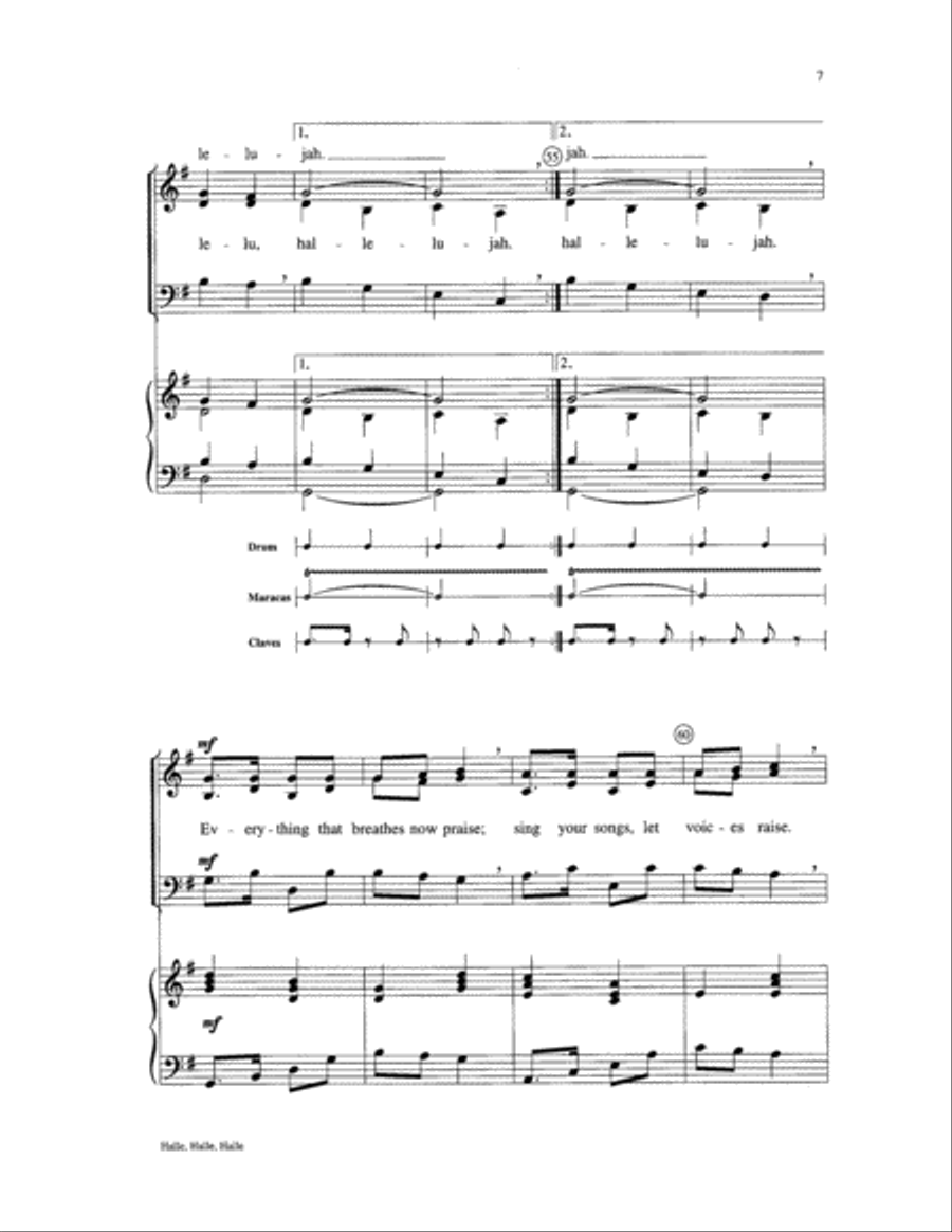 Halle, Halle, Halle Halle, Halle, Halle Choir scores gallery preview page 7