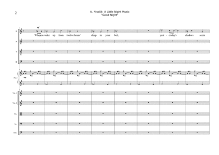 A Little Night Music 4-Part scores gallery preview page 2