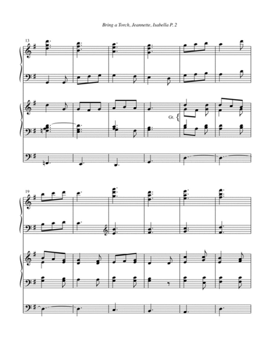 Bring a Torch, Jeannette, Isabella--Piano/Organ Duet.pdf image number null