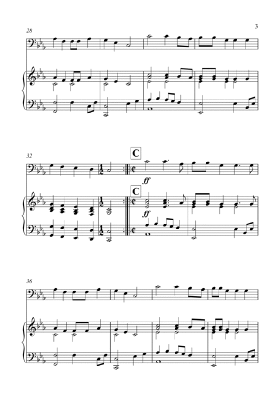 Wellerman (Cello & Piano) Piano scores gallery preview page 3