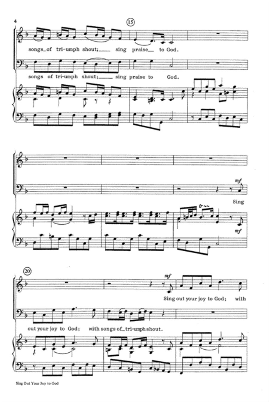 Sing Out Your Joy to God 2-Part scores gallery preview page 4