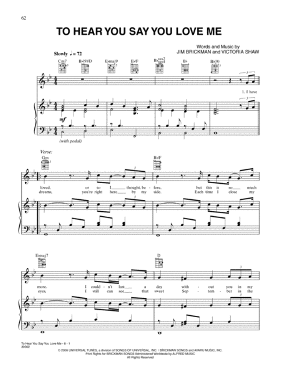 The Essential Jim Brickman Piano, Vocal, Guitar scores gallery preview page 63