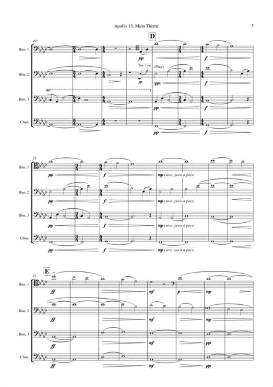 Main Title - Apollo 13 Woodwind Ensemble scores gallery preview page 6