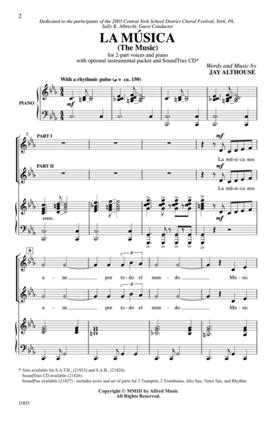 La Musica 2-Part scores gallery preview page 2