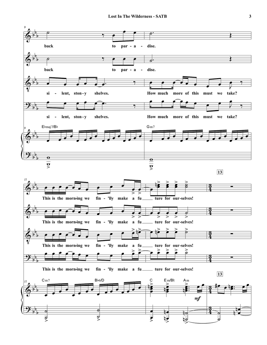 Lost In The Wilderness 4-Part scores gallery preview page 3