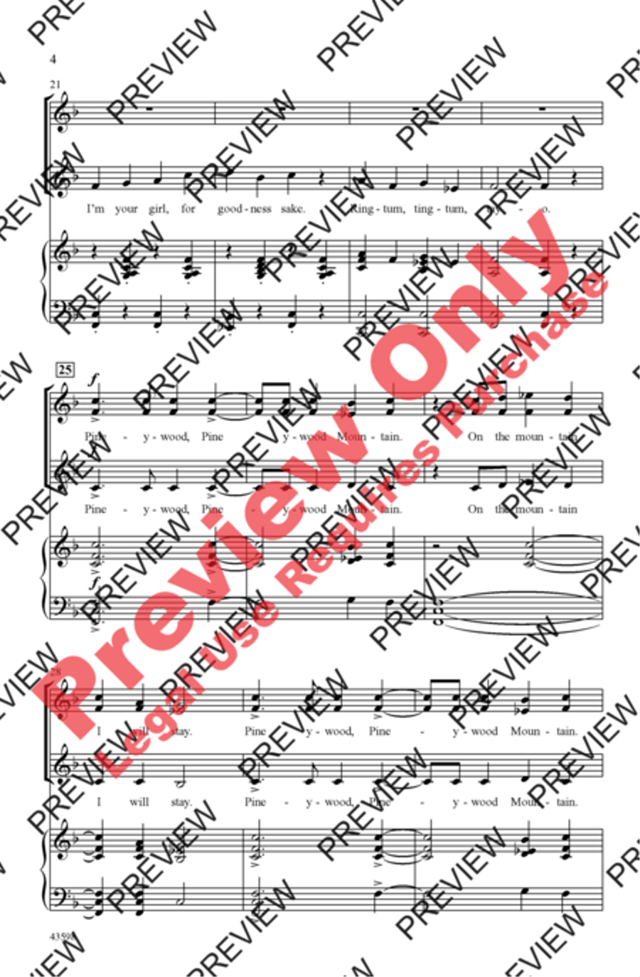 Pineywood Mountain Women's Choir scores gallery preview page 4