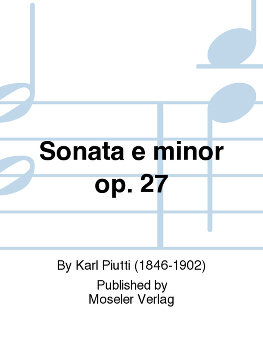 Sonata e minor op. 27 image number null