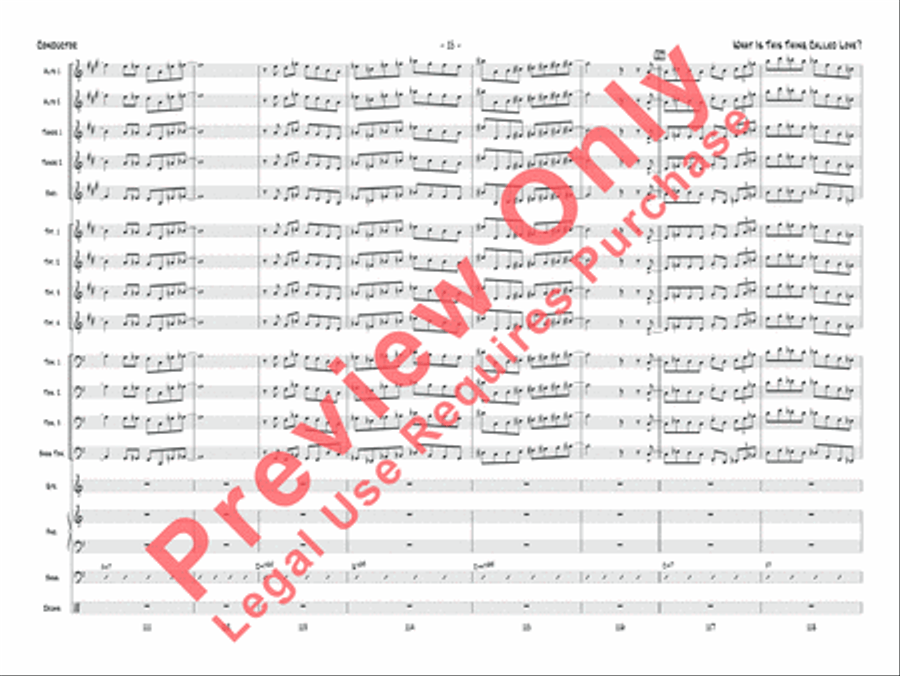 What Is This Thing Called Love? (from Wake Up and Dream) Jazz Ensemble scores gallery preview page 16
