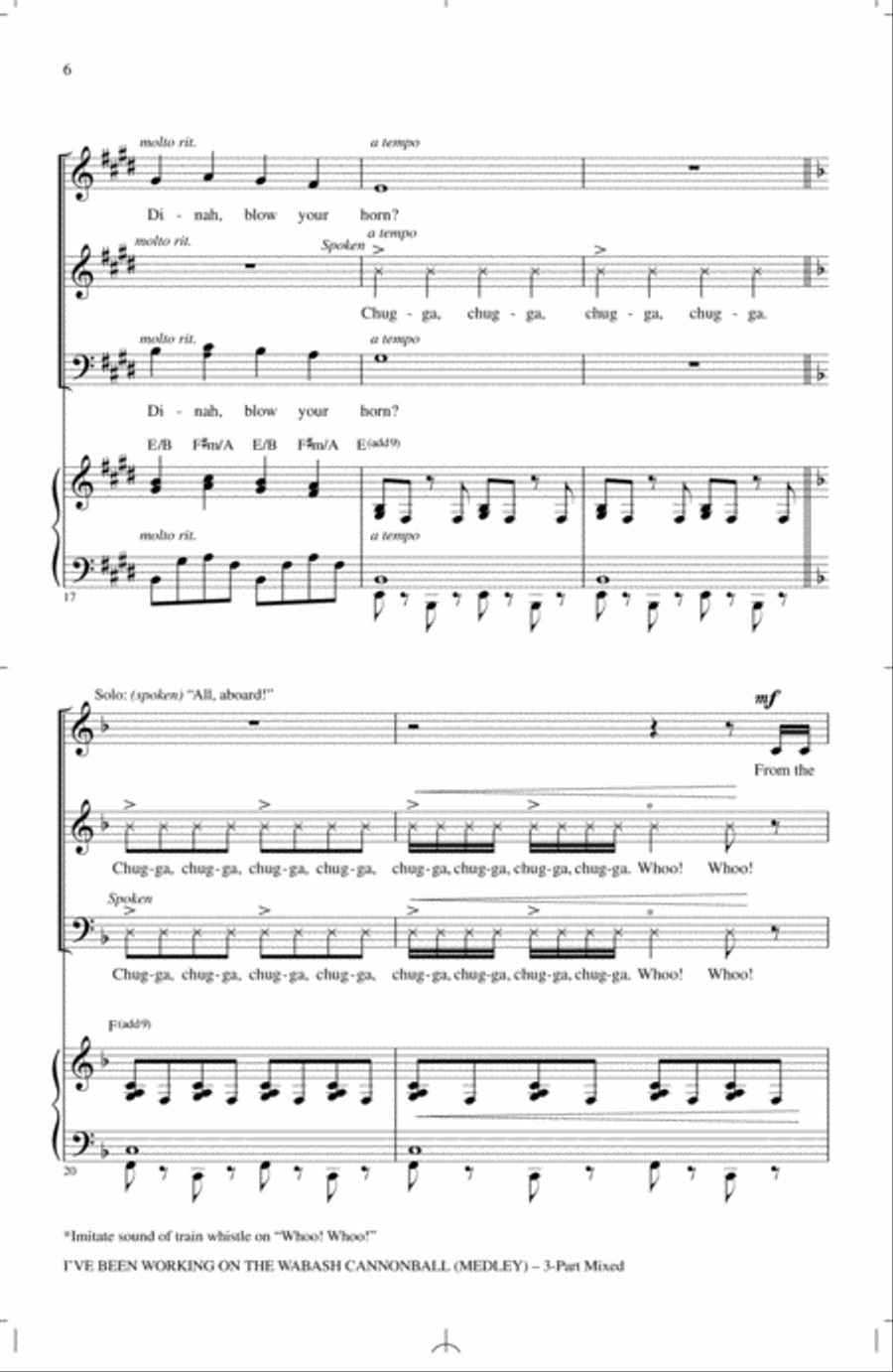 I've Been Working On The Wabash Cannonball 3-Part scores gallery preview page 4