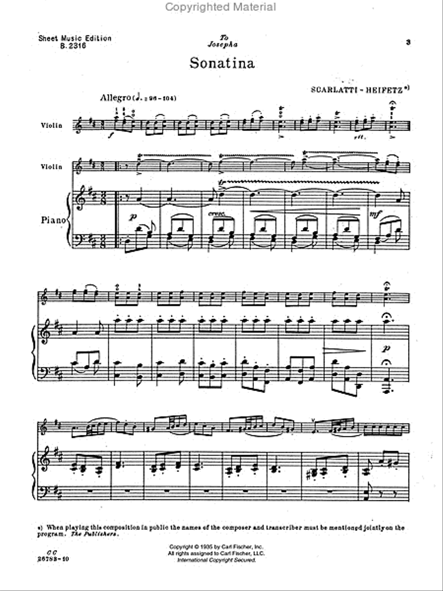 Sonatina Violin Solo scores gallery preview page 2